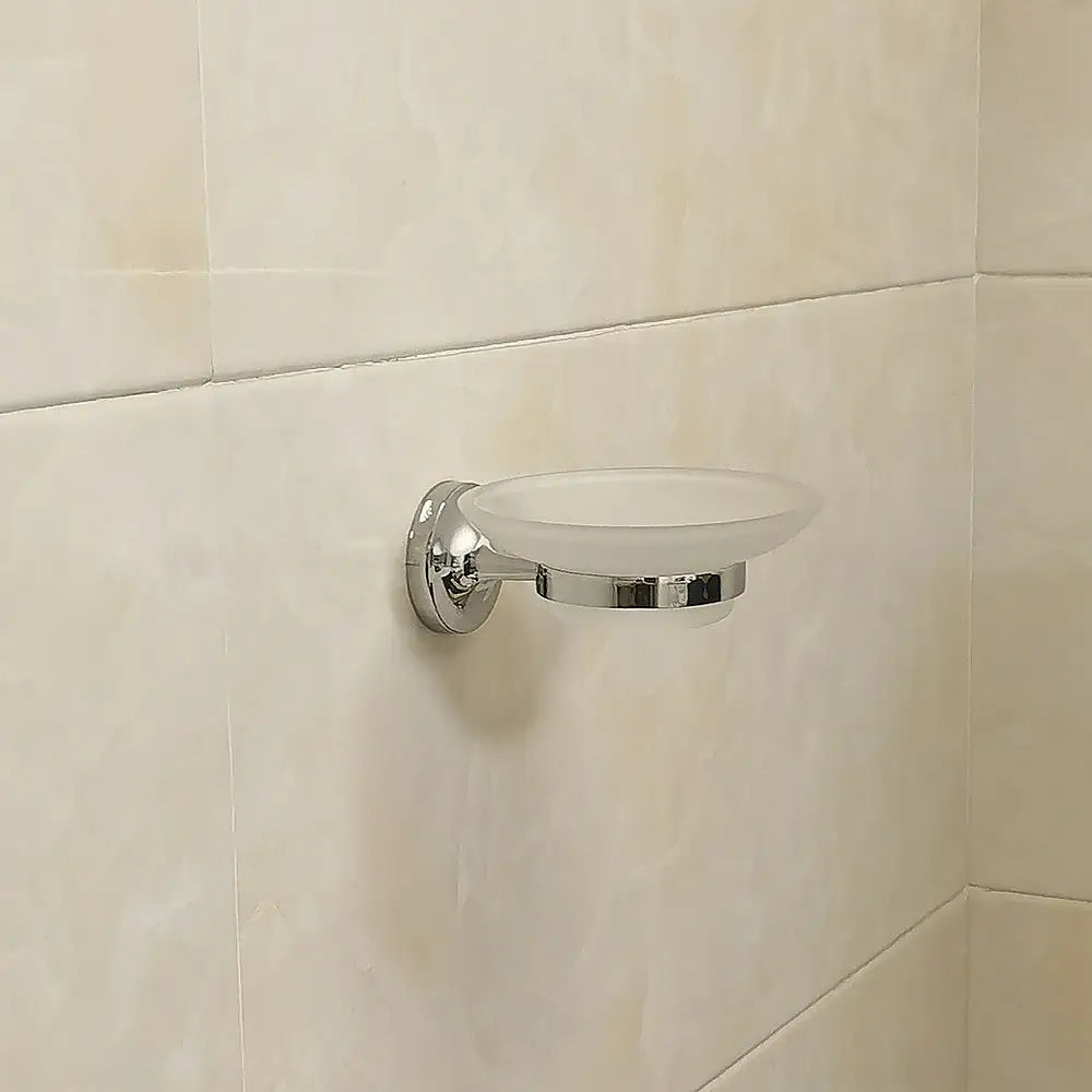 Bathroom Accessories Set 6 Piece Pack Chrome Wall Mounted Easy Fittings - Home & Garden > DIY > Kitchen & Bathroom DIY