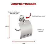 Bathroom Accessories Set 6 Piece Pack Chrome Wall Mounted Easy Fittings - Home & Garden > DIY > Kitchen & Bathroom DIY
