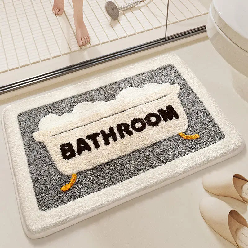 Bathroom Bath Mat - Super Absorbent Non-Slip Bathroom Floor Mat - 40x60cm - Home & Garden > Bathroom Accessories > Bath