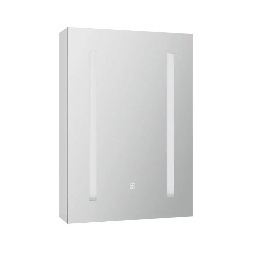 Bathroom Mirror Wall Cabinet LED Light Medicine Makeup Storage Shelves Organiser - Health & Beauty > Cosmetic Storage >
