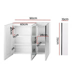 Bathroom Mirror Wall Cabinet LED Light Vanity Shaving Medicine Storage Organiser - Furniture > Bathroom > Bathroom