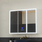 Bathroom Mirror Wall Cabinet LED Light Vanity Shaving Medicine Storage Organiser - Furniture > Bathroom > Bathroom