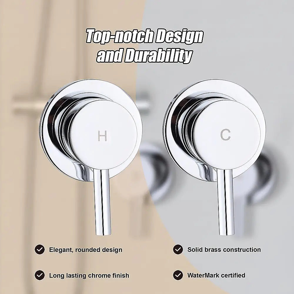 Bathroom Shower Bath Hot and Cold Mixer WATERMARK Certified in Chrome - Furniture > Bathroom > Tap & Sink Accessories