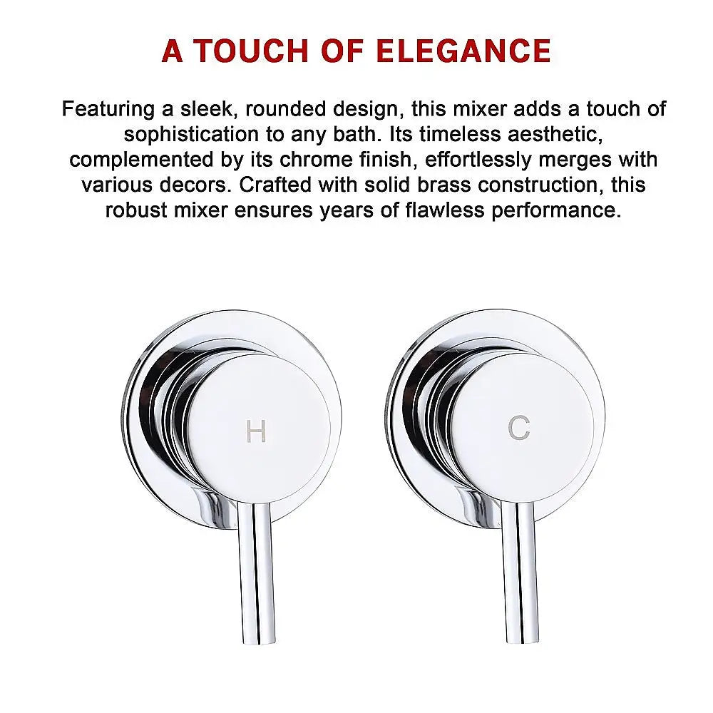 Bathroom Shower Bath Hot and Cold Mixer WATERMARK Certified in Chrome - Furniture > Bathroom > Tap & Sink Accessories
