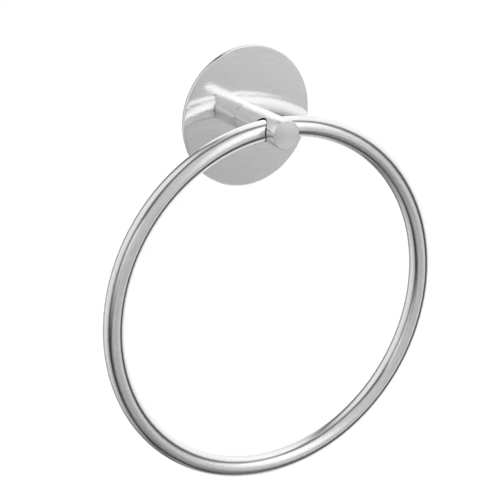 Bathroom Towel Ring Bathroom Towel Rack Adhesive Hand Towels Holder Towel Hanger Round Silver - Home & Garden >