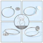 Bathroom Towel Ring Bathroom Towel Rack Adhesive Hand Towels Holder Towel Hanger Round Silver - Home & Garden >