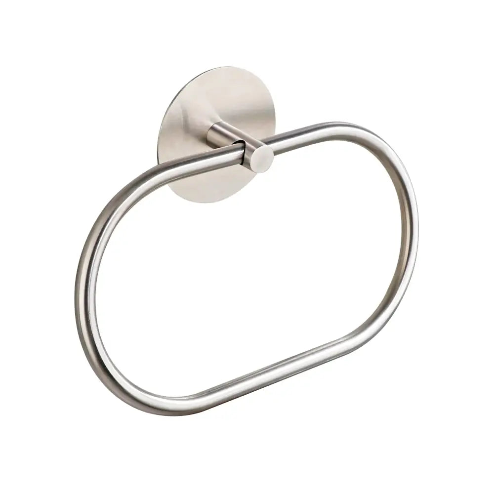 Bathroom Towel Ring Bathroom Towel Rack Adhesive Hand Towels Holder Towel Hanger Silver - Home & Garden > Bathroom