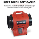 Baumr-AG 200mm (8 inch) Portable Air Blower Mover Axial Ventilation Extraction Fan - Appliances > Appliances Others