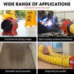 Baumr-AG 200mm (8 inch) Portable Axial Air Mover Blower Fan with 10m Ventilation Duct - Appliances > Appliances Others
