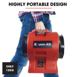 Baumr-AG 300mm (12 inch) Portable Axial Air Mover Blower Fan with 10m Ventilation Duct - Appliances > Appliances Others