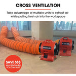 Baumr-AG 300mm (12 inch) Portable Axial Air Mover Blower Fan with 10m Ventilation Duct - Appliances > Appliances Others