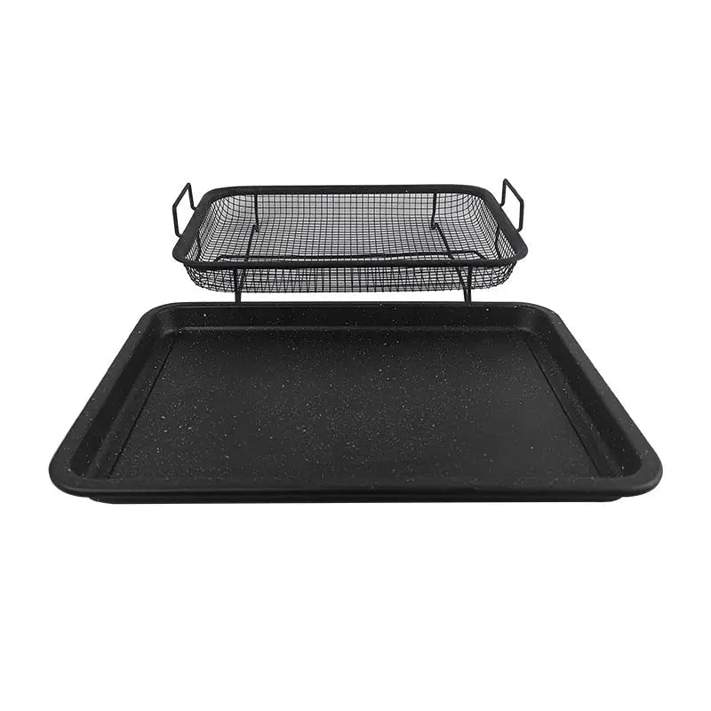 BBQ Square Non-Stick Stainless Steel Grill Basket - Copper Color Small Size (30*22*5.5 cm) Ideal for Grilling Meat
