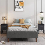 Bed Frame Mattress Foundation (Dark Grey) – Queen - Furniture > Bedroom