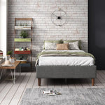 Bed Frame Mattress Foundation (Dark Grey) – Queen - Furniture > Bedroom