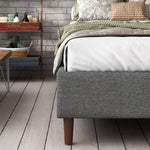 Bed Frame Mattress Foundation (Dark Grey) – Queen - Furniture > Bedroom