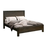 Bed Frame Queen Size in Solid Wood Veneered Acacia Bedroom Timber Slat in Chocolate - Furniture > Bedroom