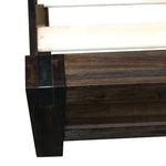 Bed Frame Queen Size in Solid Wood Veneered Acacia Bedroom Timber Slat in Chocolate - Furniture > Bedroom