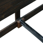 Bed Frame Queen Size in Solid Wood Veneered Acacia Bedroom Timber Slat in Chocolate - Furniture > Bedroom