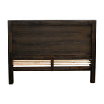 Bed Frame Queen Size in Solid Wood Veneered Acacia Bedroom Timber Slat in Chocolate - Furniture > Bedroom