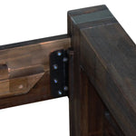 Bed Frame Queen Size in Solid Wood Veneered Acacia Bedroom Timber Slat in Chocolate - Furniture > Bedroom
