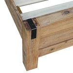 Bed Frame Single Size in Solid Wood Veneered Acacia Bedroom Timber Slat in Oak - Furniture > Bedroom