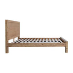 Bed Frame Single Size in Solid Wood Veneered Acacia Bedroom Timber Slat in Oak - Furniture > Bedroom