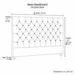 Bed Head Double Size French Provincial Headboard Upholsterd Fabric Charcoal - Furniture > Bedroom