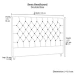 Bed Head Double Size French Provincial Headboard Upholsterd Fabric Beige - Furniture > Bedroom