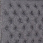Bed Head Double Size French Provincial Headboard Upholsterd Fabric Charcoal - Furniture > Bedroom