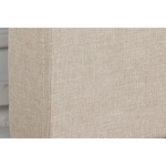 Bed Head King Beige Headboard Upholstery Fabric Tufted Buttons - Furniture > Bedroom