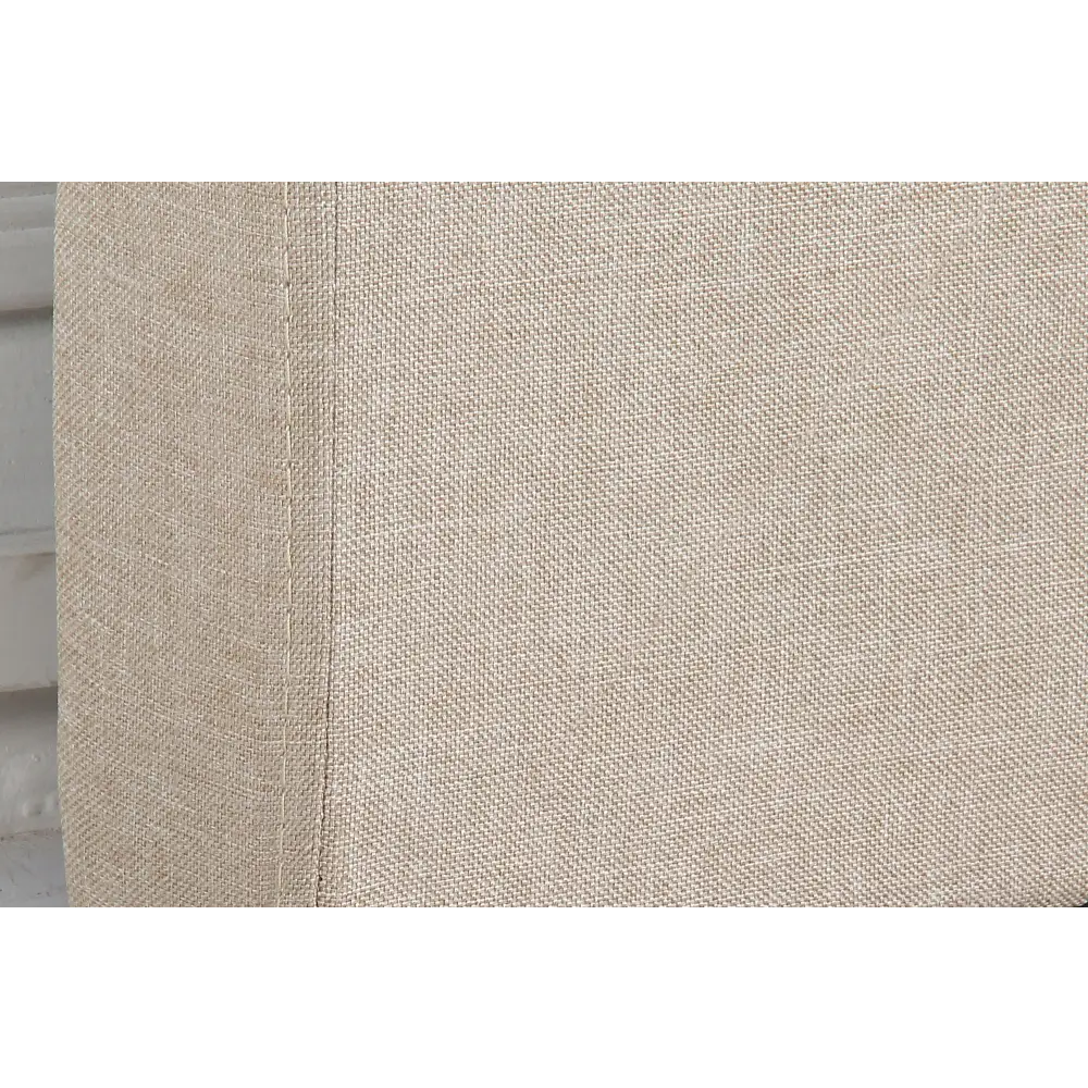 Bed Head King Beige Headboard Upholstery Fabric Tufted Buttons - Furniture > Bedroom