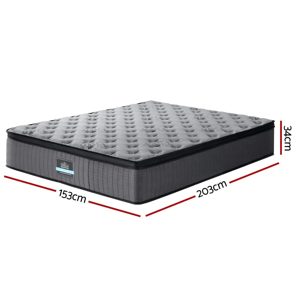 Bed Mattress Giselle 34cm Queen - Furniture > Mattresses > Queen Mattress