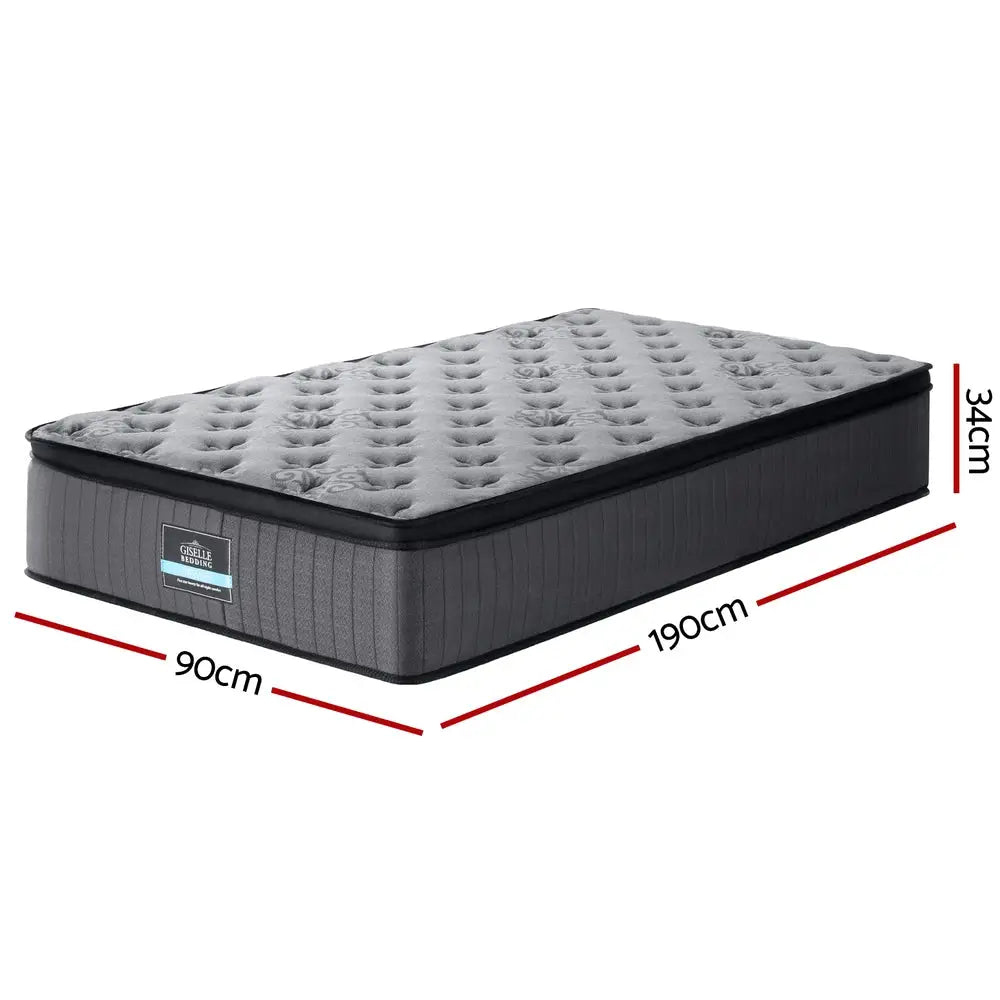 Bed Mattress Giselle 34cm Single - Furniture > Mattresses > Single Mattress