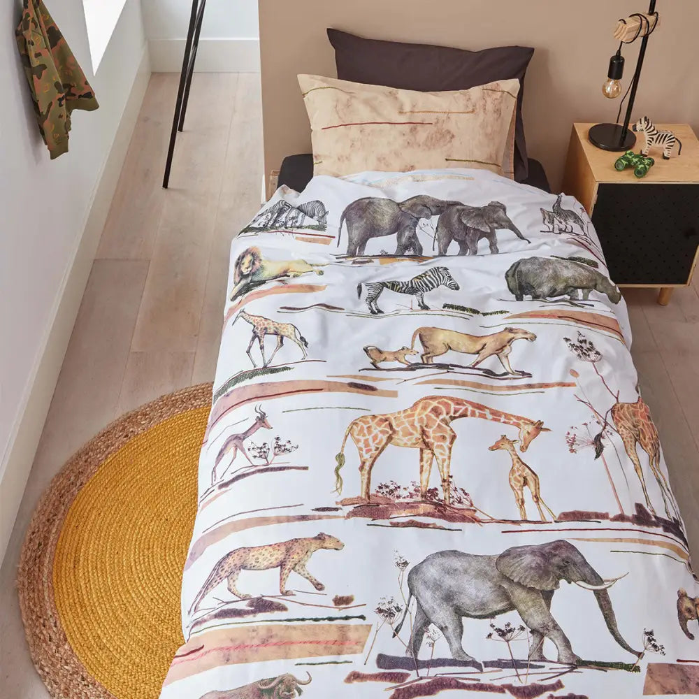 Bedding House Big Five Natural Cotton Quilt Cover Set Single - Home & Garden > Bedding