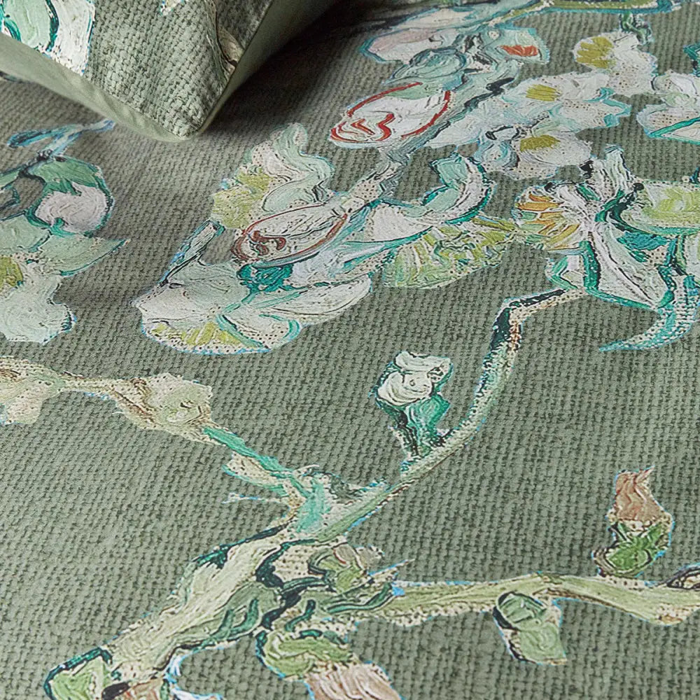Bedding House Blossoming Green Cotton Sateen Quilt Cover Set Queen - Home & Garden > Bedding