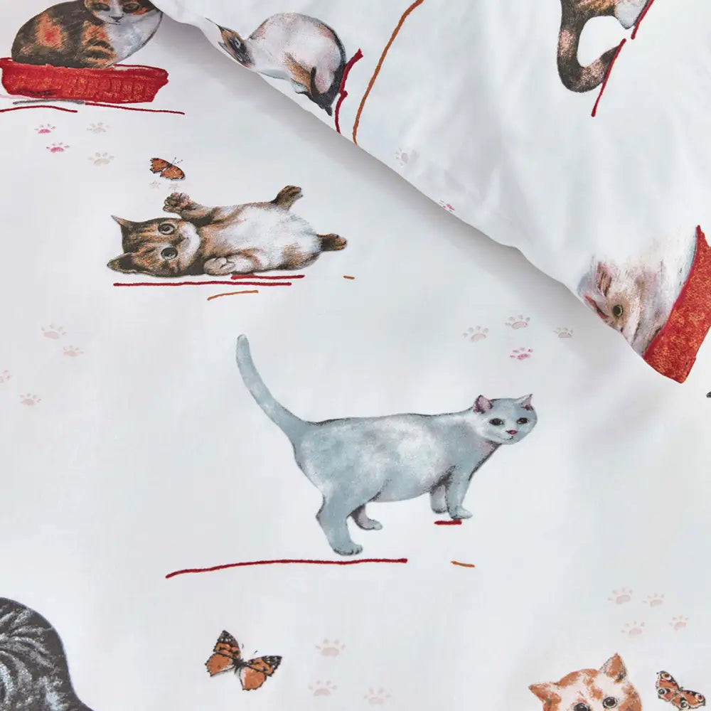 Bedding House Cute Cats Cotton Quilt Cover Set Single - Home & Garden > Bedding