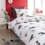 Bedding House Cute Cats Cotton Quilt Cover Set Single - Home & Garden > Bedding