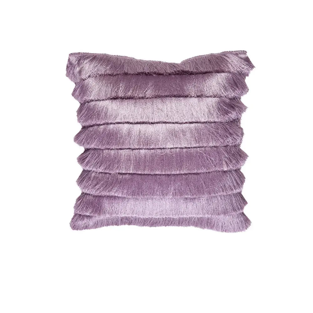 Bedding House Fringy Lilac Luxury Cotton Filled Cushion - Home & Garden > Bedding