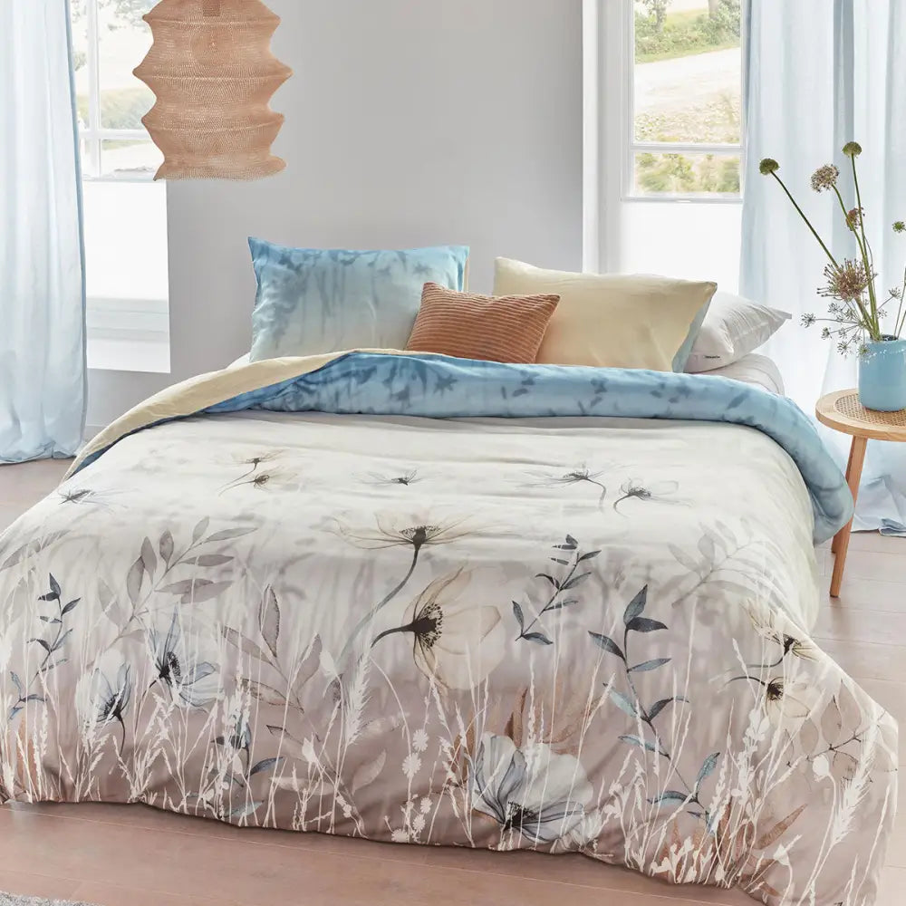 Bedding House Isabelle Light Blue Cotton Sateen Quilt Cover Set King - Home & Garden > Bedding