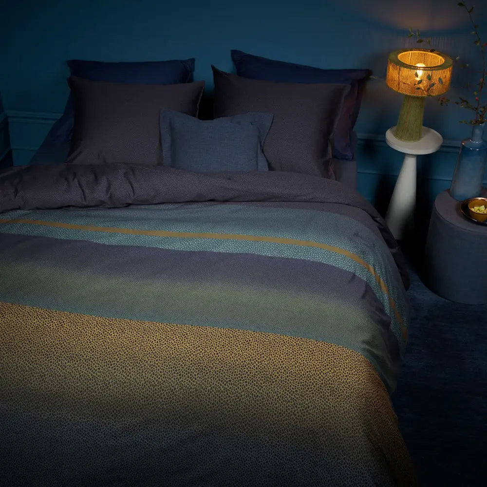 Bedding House Lenny Blue Cotton Quilt Cover Set King - Home & Garden > Bedding > Duvet Covers