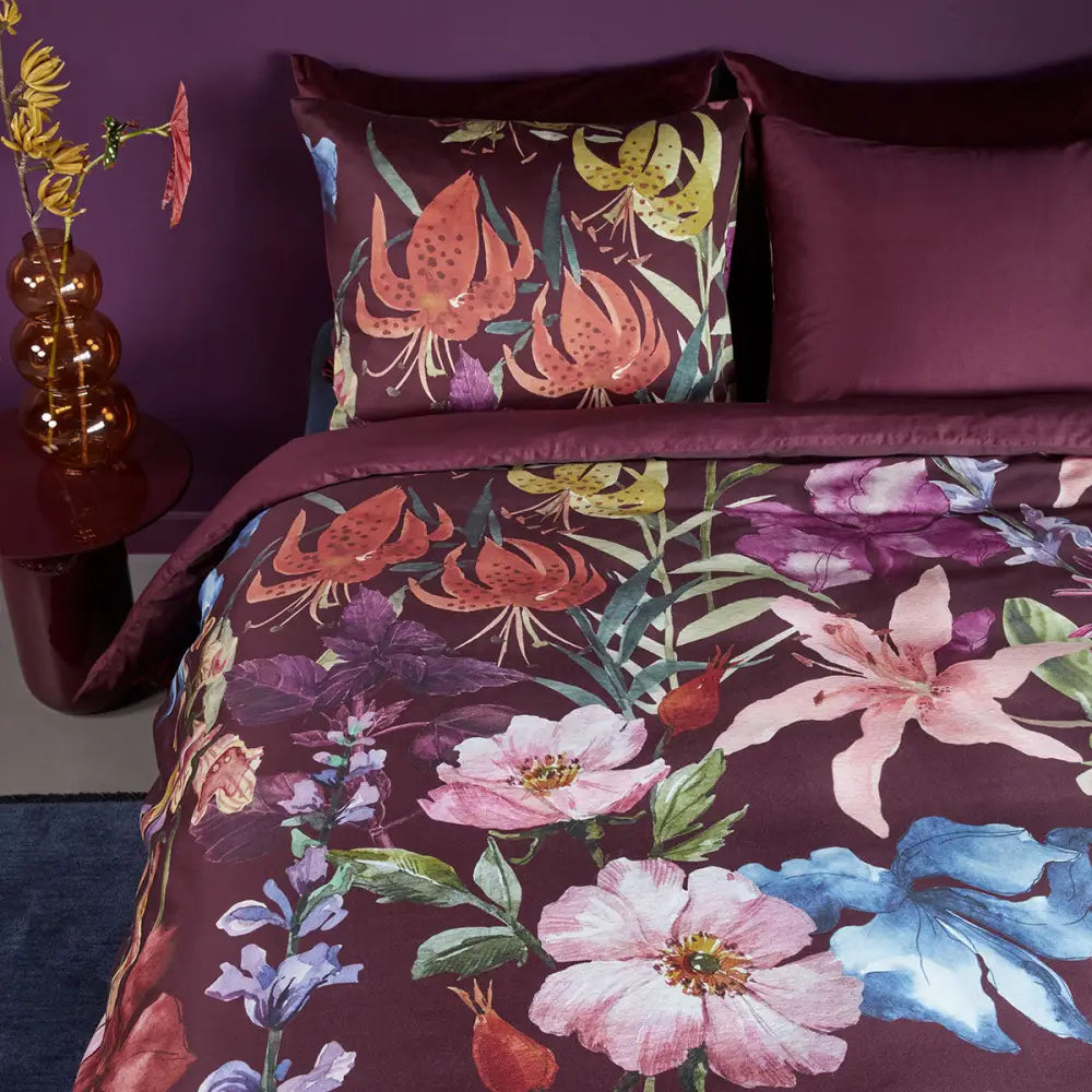 Bedding House Lily Multi Cotton Floral Quilt Cover Set Queen - Home & Garden > Bedding > Duvet Covers