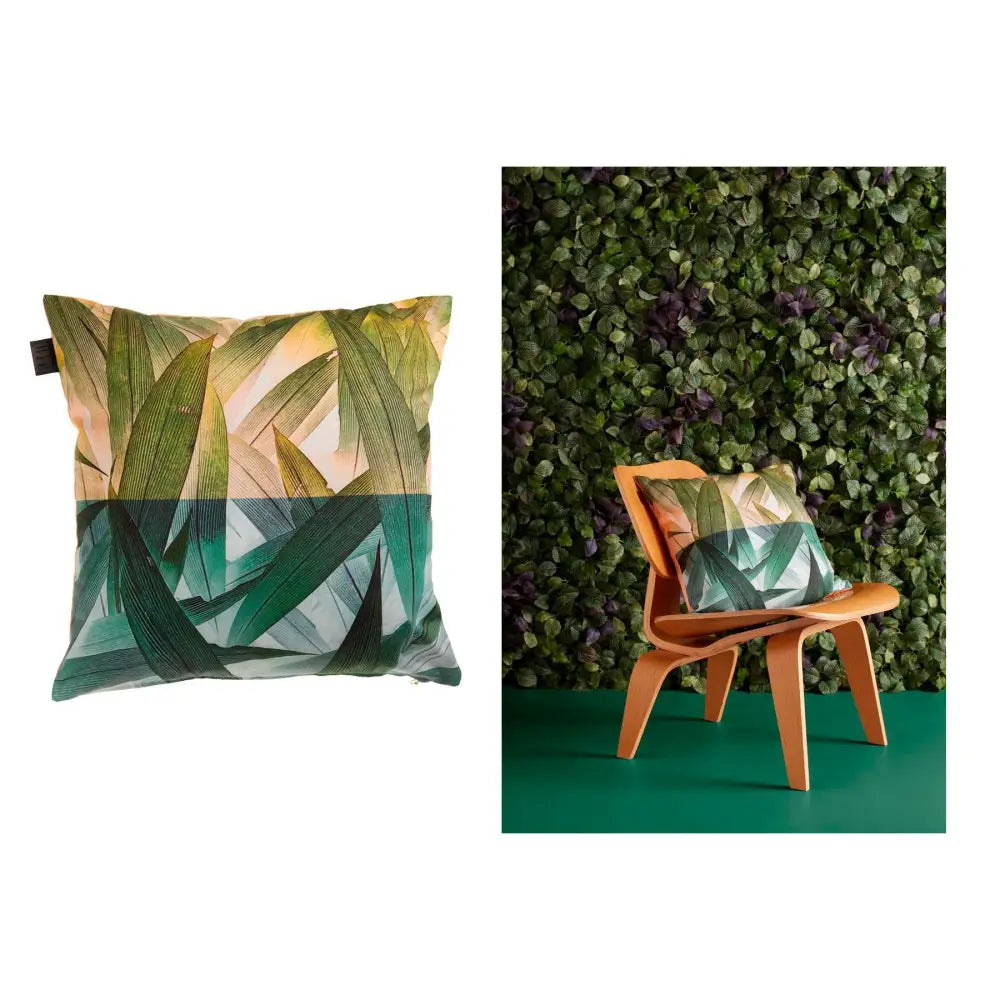 Bedding House Tropical Flora Green Quality Design Filled Polyester Cotton Cushion 45 x 45 cm - Home & Garden > Bedding