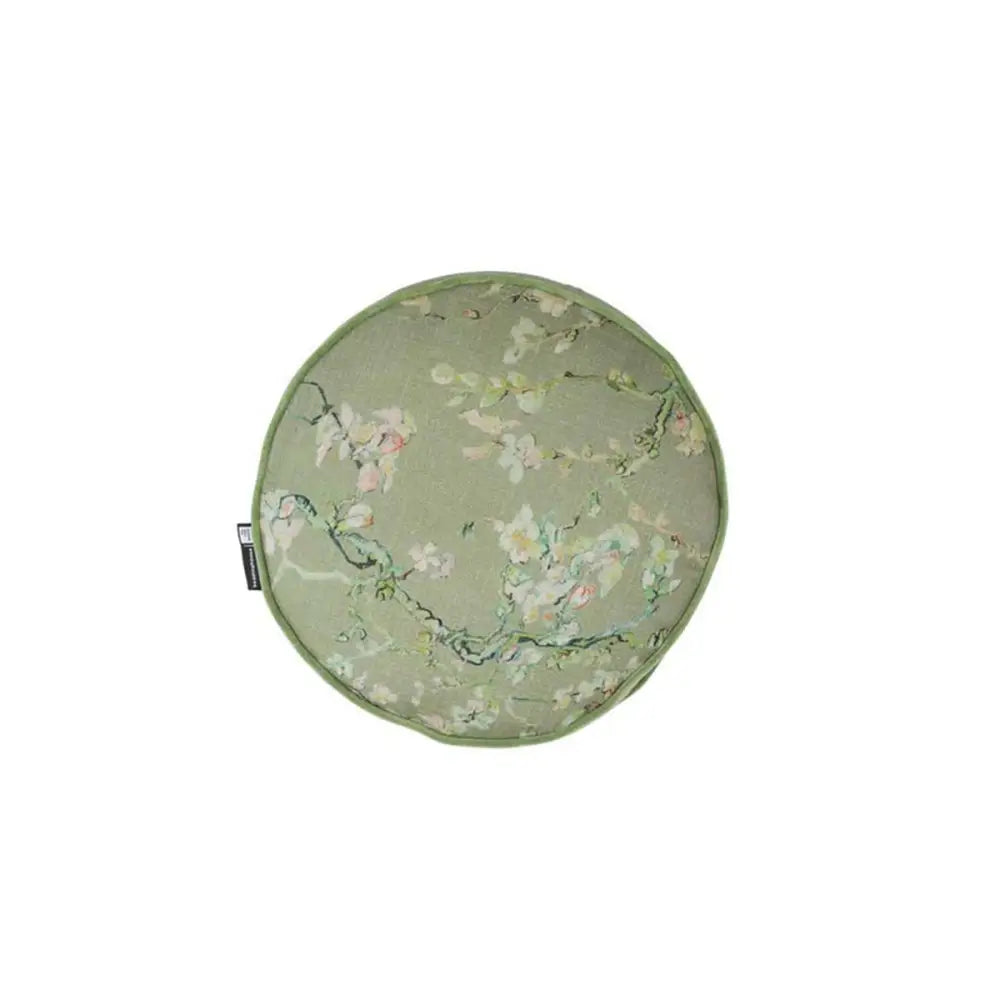 Bedding House Van Gogh Blossom Sage Round Filled Cushion 40cm Diameter - Home & Garden > Decor > Cushions & Throws