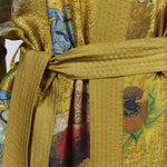 Bedding House Van Gogh Partout des Fleurs Gold Kimono Bath Robe Small/Medium - Home & Garden > Bathroom Accessories