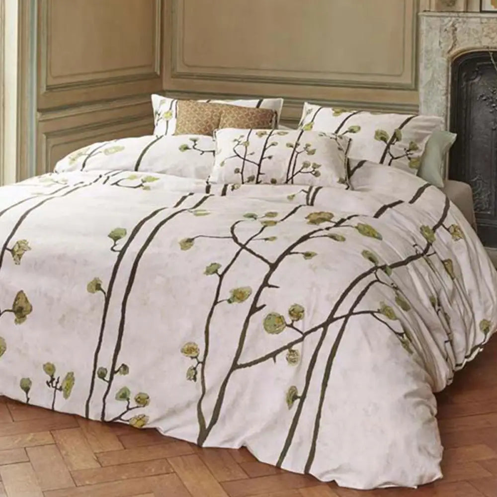 Bedding House Van Gogh Plum Blossoms Sand Cotton Sateen Quilt Cover Set King - Home & Garden > Bedding