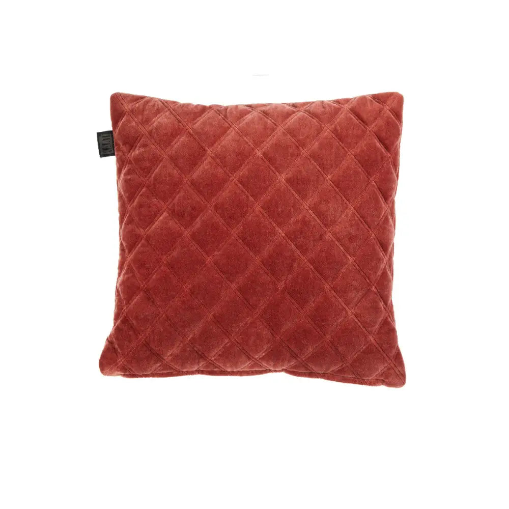 Bedding House Vercors Luxury Cotton Velvet Filled Square Cushion - Dark Red - Home & Garden > Bedding