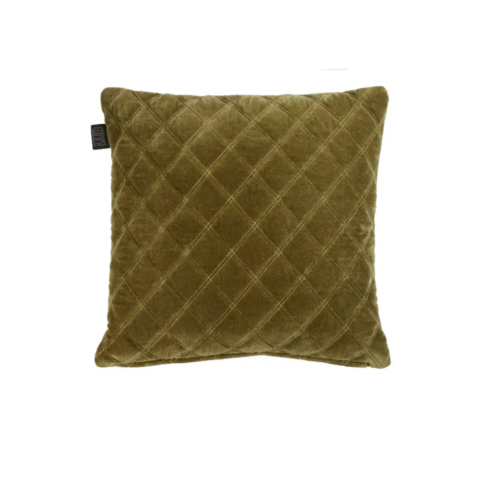 Bedding House Vercors Luxury Cotton Velvet Filled Square Cushion - Olive Green - Home & Garden > Bedding