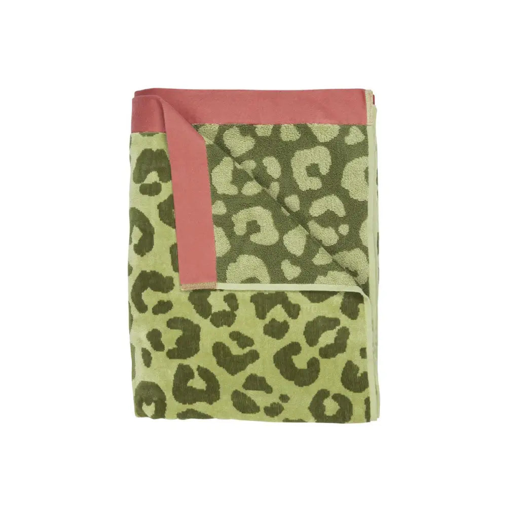 Bedding House Wildcat Green Cotton Velour Beach Towel - Home & Garden > Bedding