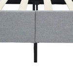 Bedframe with Wooden Slats (Light Grey) – Single - Furniture > Bedroom