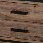 Bedside Table 2 drawer Night Stand with Solid Acacia Storage in Sliver Brush Colour - Furniture > Bedroom